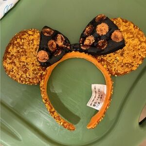 Disney Orange Sequin Ears Headband